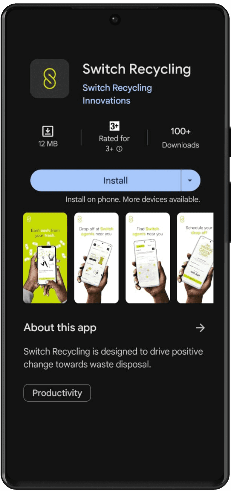 Switch Recycling screen
