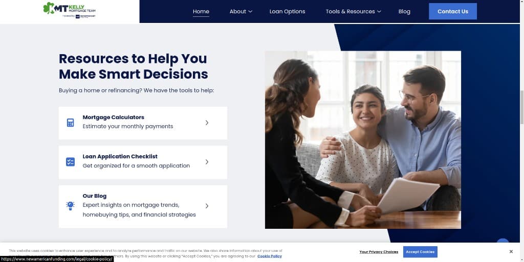 Kelly Mortgage Team screen